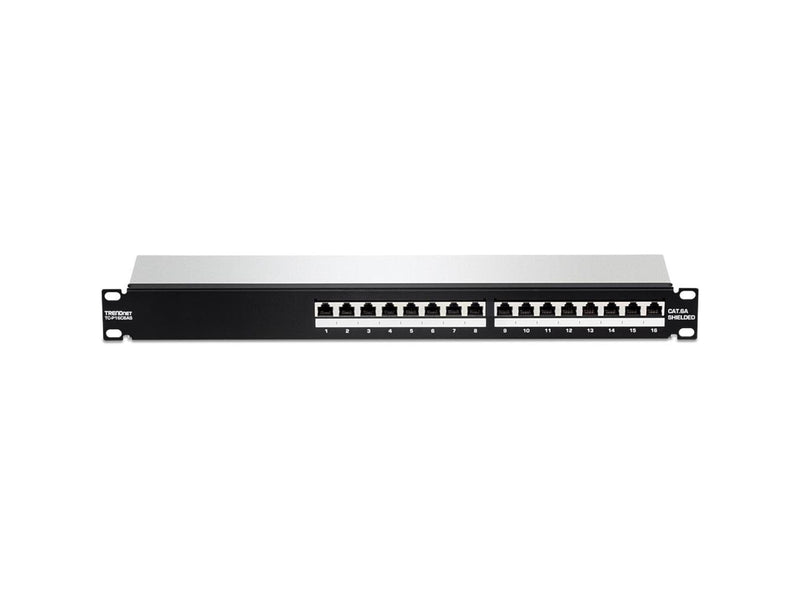 TRENDnet TC-P16C6AS 16-Port Cat6A Shielded 1U Patch Panel