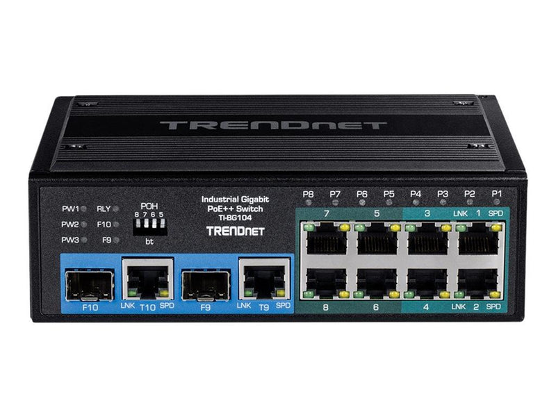 TRENDnet TI-BG104 - switch - industrial - 10 ports - unmanaged - TAA Compliant