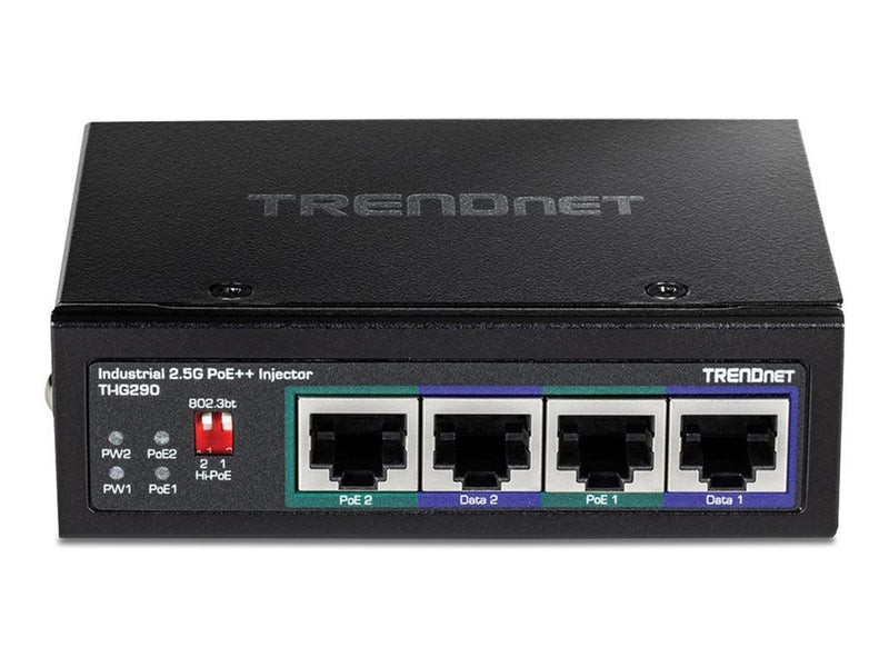 TRENDnet TI-IG290 - PoE injector - 2.5G industrial - 95 Watt - TAA Compliant