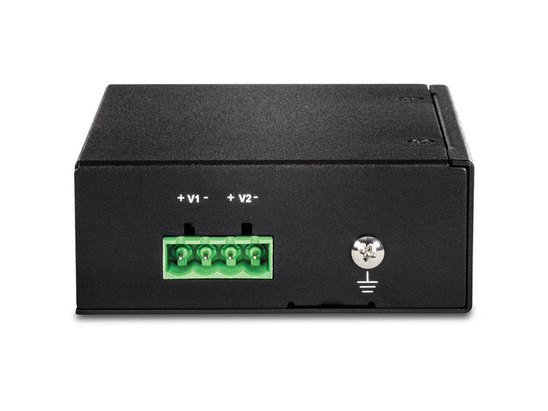 TRENDnet TI-PE50 5-Port Industrial Fast Ethernet PoE+ DIN-Rail Switch
