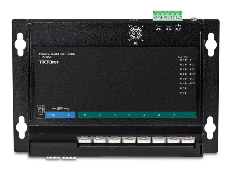 TRENDnet TI-PG102F - Industrial - switch - 10 ports