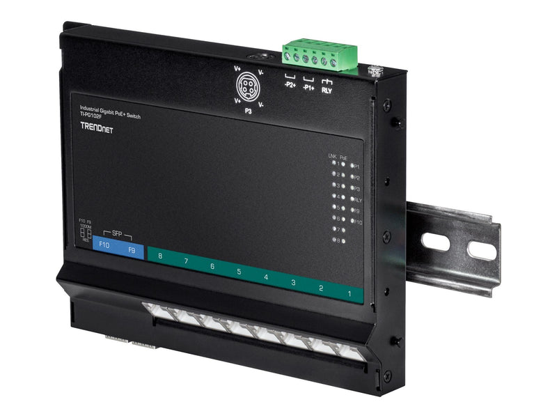 TRENDnet TI-PG102F - Industrial - switch - 10 ports