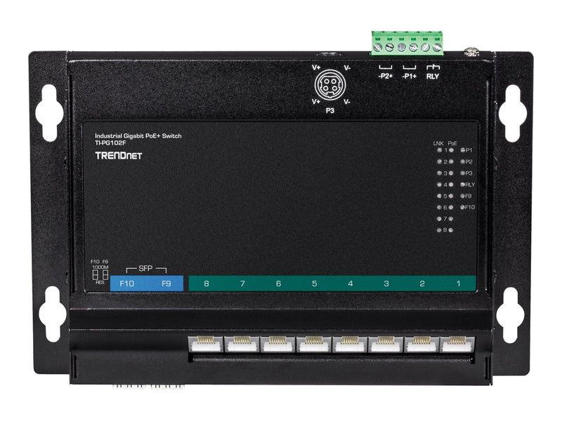 TRENDnet TI-PG102F - Industrial - switch - 10 ports