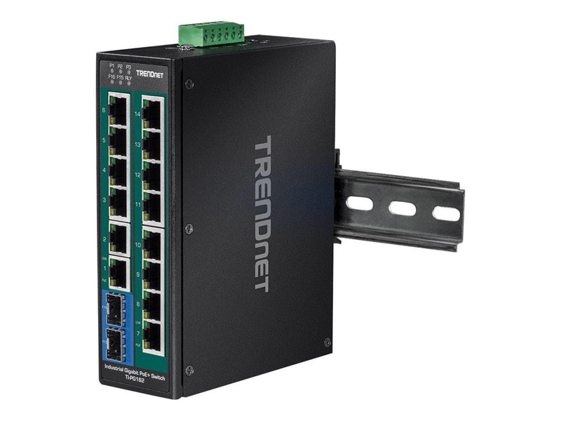 TRENDnet TI-PG162 - Industrial - switch - 16 ports - unmanaged