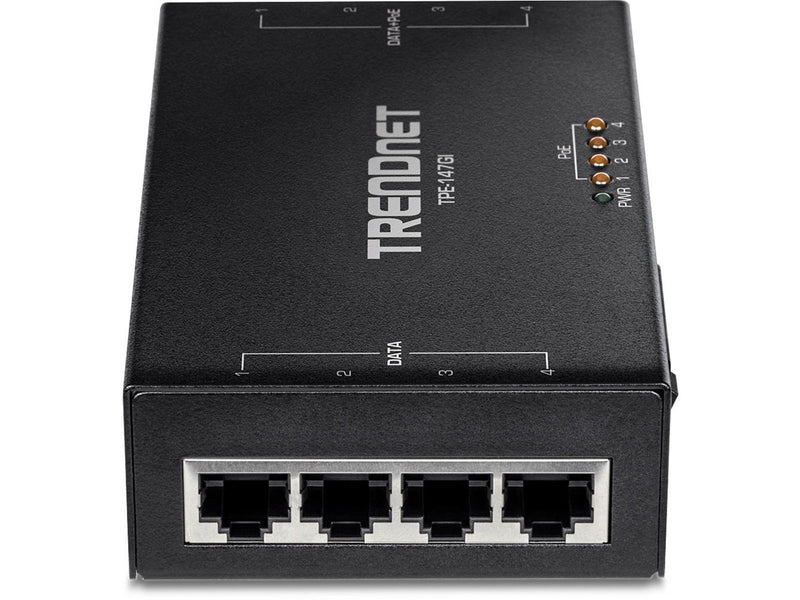 TRENDnet TPE-147GI 65W 4-Port Gigabit PoE+ Injector