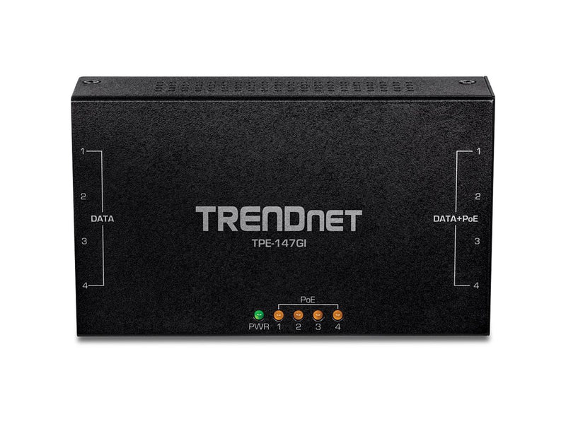 TRENDnet TPE-147GI 65W 4-Port Gigabit PoE+ Injector