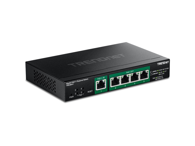 TRENDnet TPE-B541 5-Port Gigabit PoE++ Powered Managed Switch with PoE