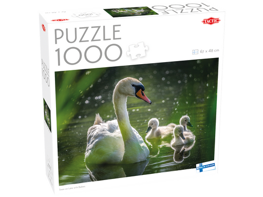 Tactic 1000 pcs puzzle: Swan on Lake with Babies