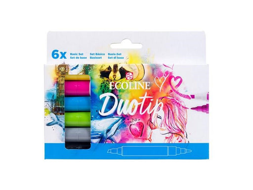 Talens Ecoline Duotip Markers Basic set 6 pcs.