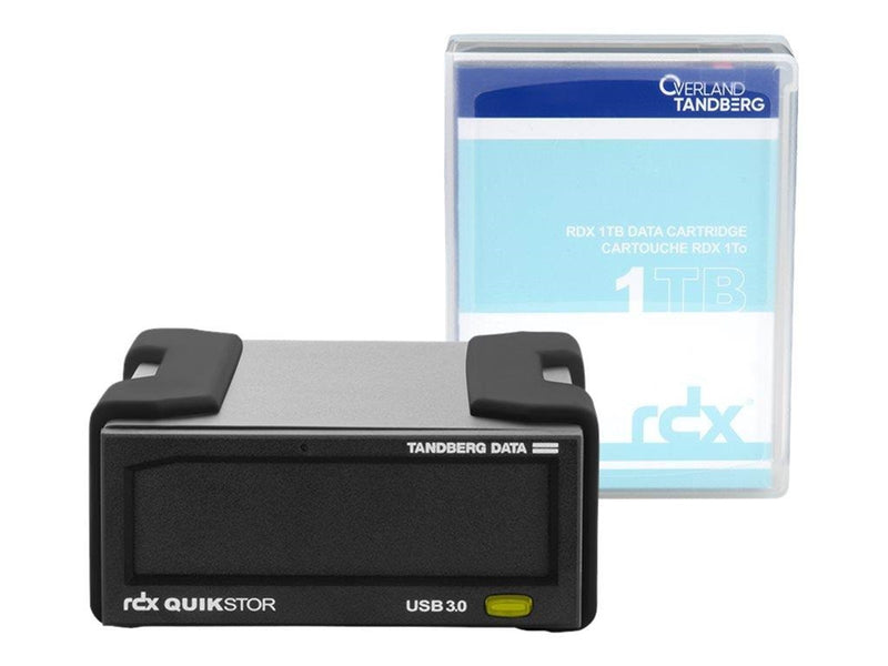 Tandberg Data Overland-Tandberg RDX QuikStor RDX drive - SuperSpeed USB 3.0 - external - with 1 TB Cartridge - Andere - USB 3.0 - Schwarz