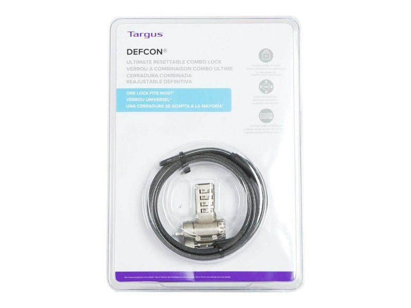 Targus DEFCON® Ultimate Universal Resettable Combination Cable Lock with Adaptable Lock Head