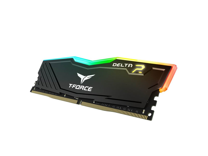 Team Group T-Force DELTAα RGB DDR4-3600 - 16GB - CL18 - Dual Channel (2 pcs) - Intel XMP - Schwarz mit RGB