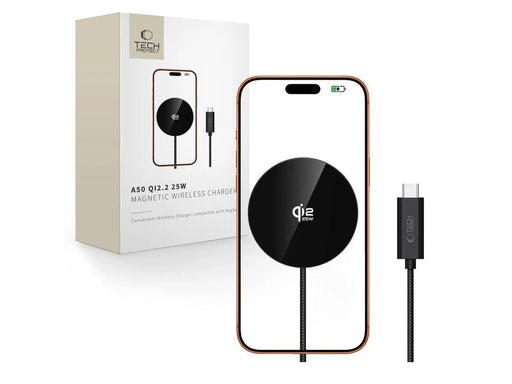 Tech-Protect  A50 MagSafe 25W QI2.2 Wireless Charger - Black