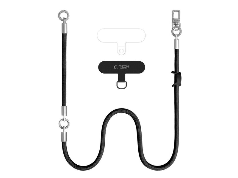 Tech-Protect  C10S Rope Phone Lanyard - Black-Titanium
