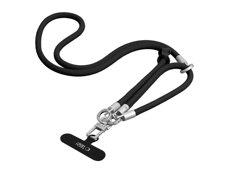 Tech-Protect  C10S Rope Phone Lanyard - Black-Titanium