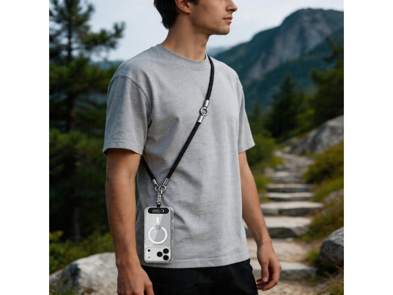 Tech-Protect  C10S Rope Phone Lanyard - Black-Titanium