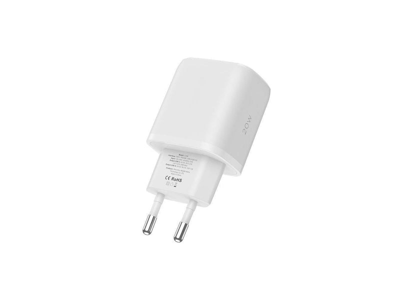 Tech-Protect  C20W USB-C PD 20W / USB-A QC 3.0 Mains Charger with USB-C / Lightning Cable - White