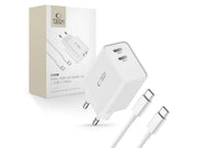 Tech-Protect C35W AC Charger 2x USB-C PD 35W with USB-C / USB-C cable - white