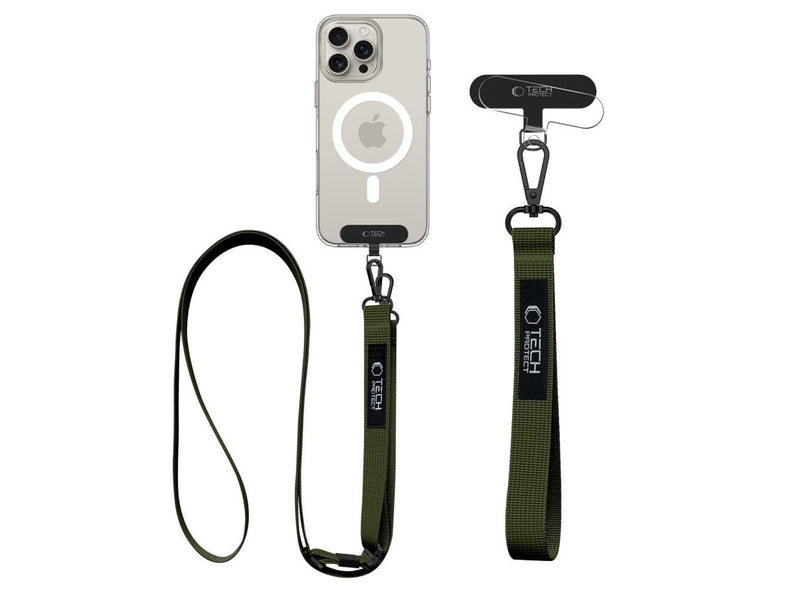 Tech-Protect  C65 Rope Crossbody Lanyard - Olive