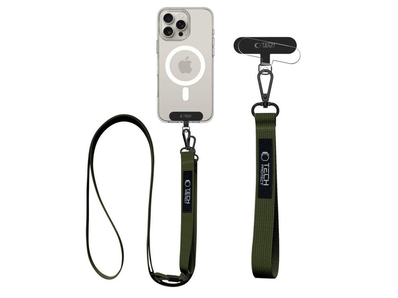 Tech-Protect  C65 Rope Crossbody Lanyard - Olive