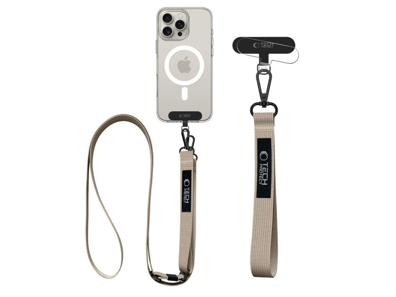 Tech-Protect C65 Rope Crossbody Leash - Beige