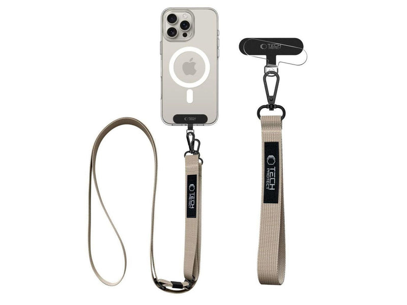 Tech-Protect C65 Rope Crossbody Leash - Beige