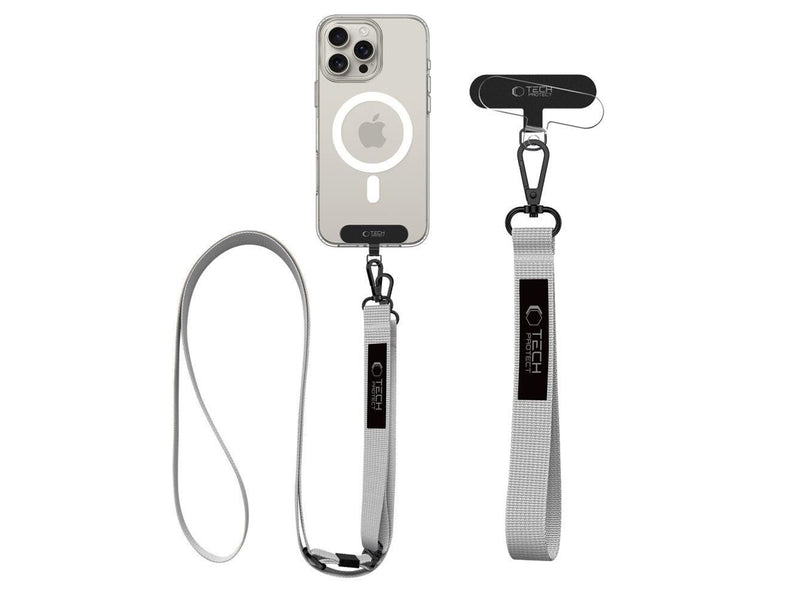 Tech-Protect C6S Long Phone Lanyard - Grey