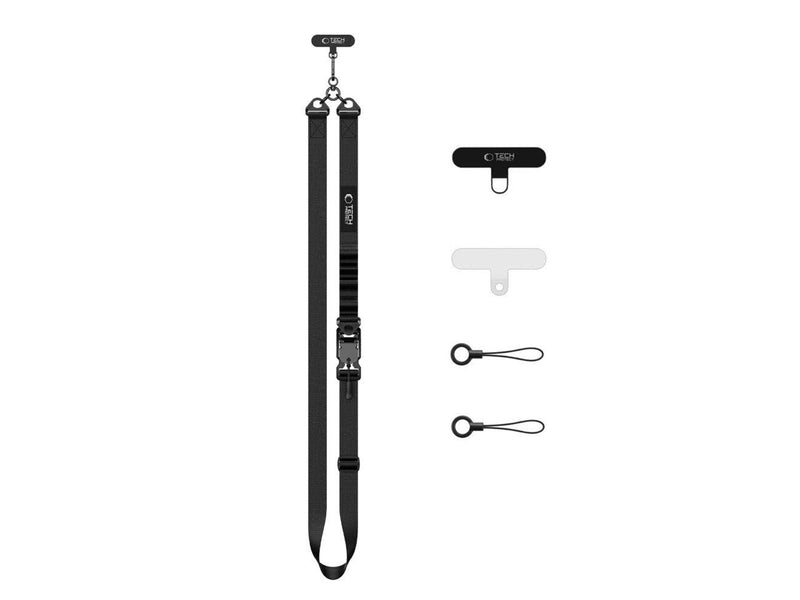 Tech-Protect  C9S Rope Crossbody Phone Lanyard - Black