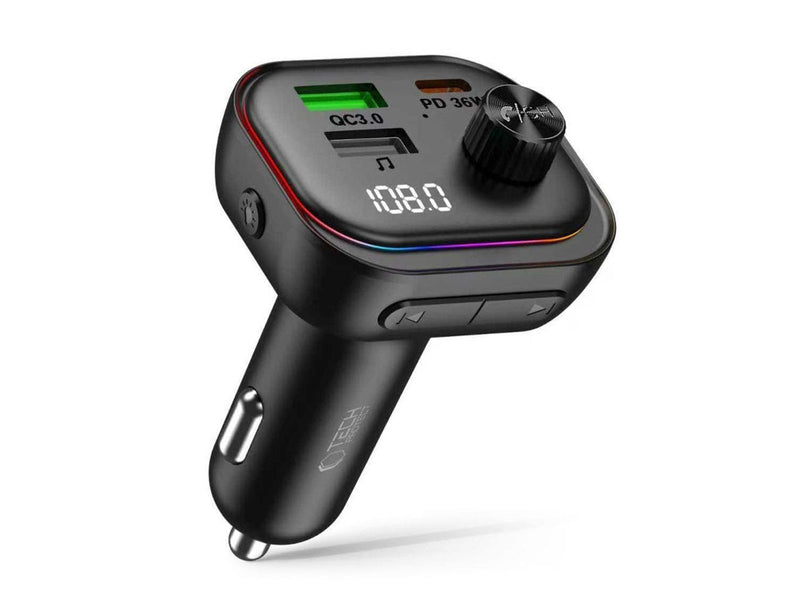 Tech-Protect CC07 Car Charger 3-Ports PD 54W + Bluetooth FM Transmitter - Black