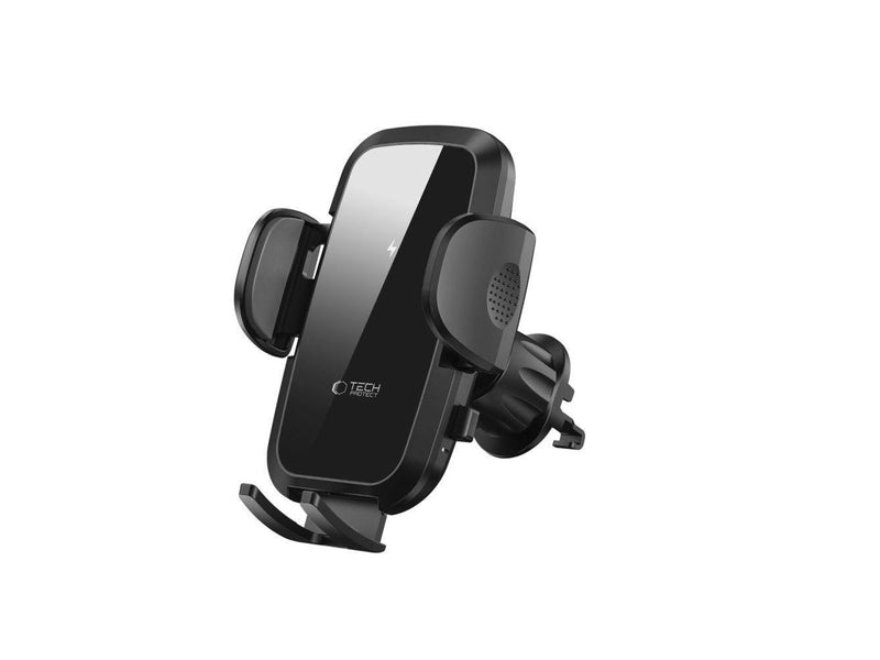 Tech-Protect CM15W-V1 Car Phone Holder with Inductive Charger 15W for Cockpit / Air Vent Grille - Black