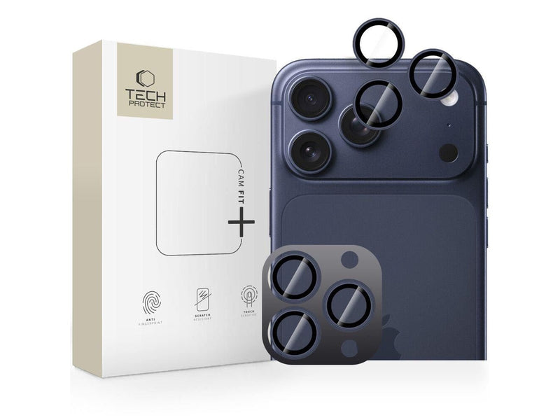Tech-Protect Camring Fit+ Camera Cover for iPhone 14 Pro / Max / 15 Pro / Max / 16 Pro / Max / 17 Pro / Max - Blue