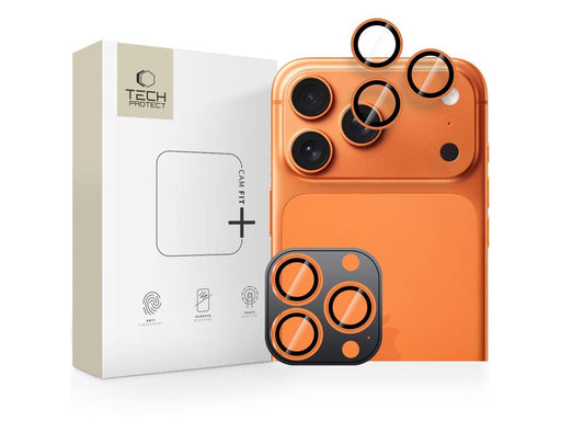Tech-Protect  Camring Fit+ Camera Cover for iPhone 14 Pro / Max / 15 Pro / Max / 16 Pro / Max / 17 Pro / Max - Orange