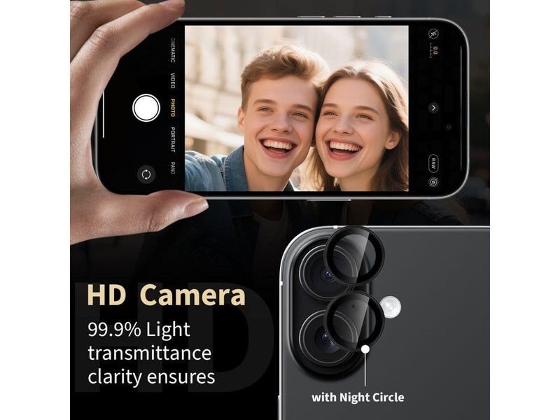 Tech-Protect Camring Fit+ Camera Cover for iPhone 17 - Transparent