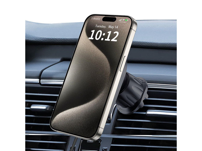 Tech-Protect Car Mount with 15W  MM15W-V6 Charger with MagSafe for Dashboard and Air Vent - Black