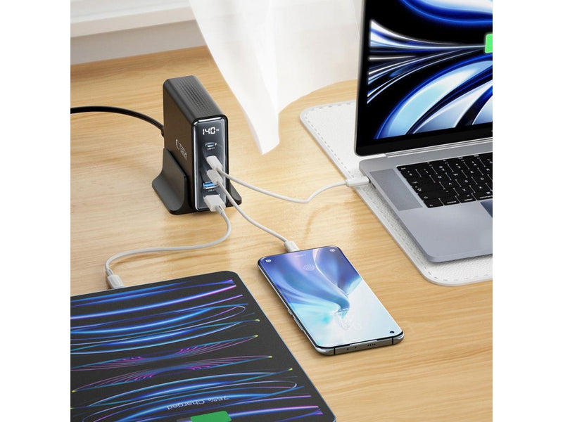 Tech-Protect DC140W-GAN 5-PORT PD140W/QC3.0 Charging Station - Black