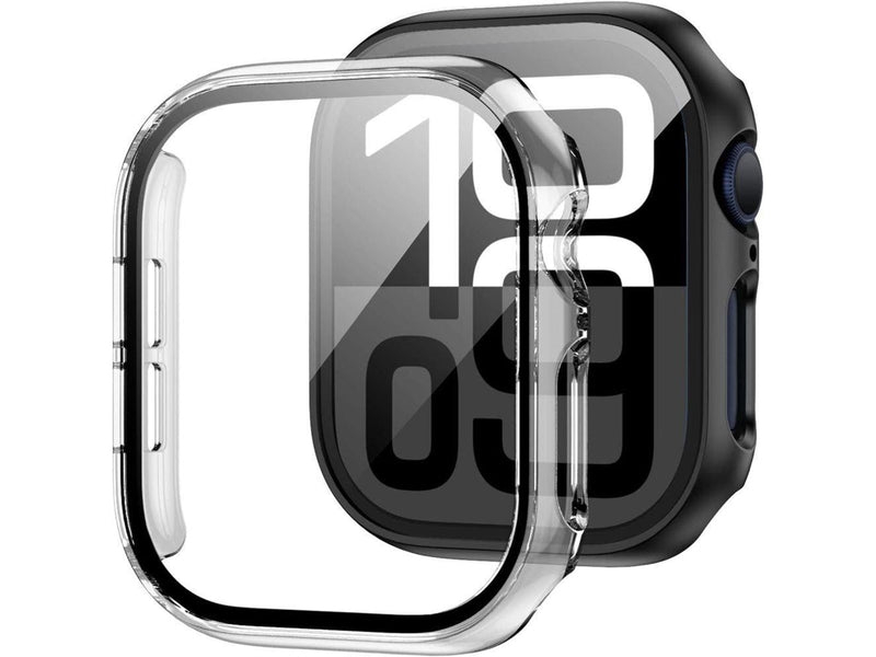 Tech-Protect Defense360 Tempered Glass Case for Apple Watch 10 (46 mm) - Clear