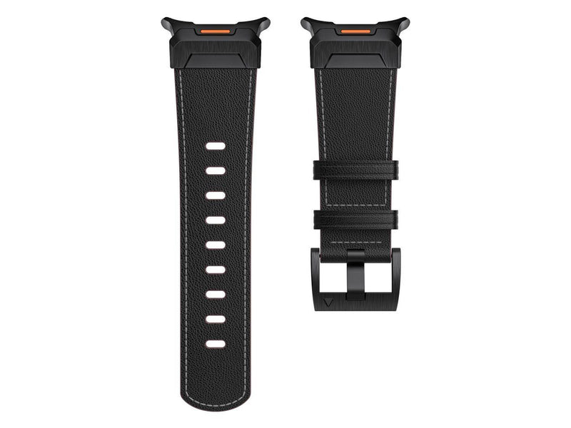 Tech-Protect Delta Pro Leather Strap for Samsung Galaxy Watch Ultra (47 mm) - Black