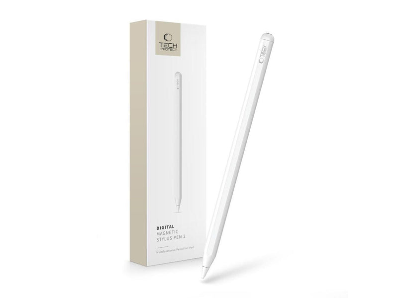 Tech-Protect Digital Magnetic Stylus Pen 2 Magnetic for iPad Tablet - White