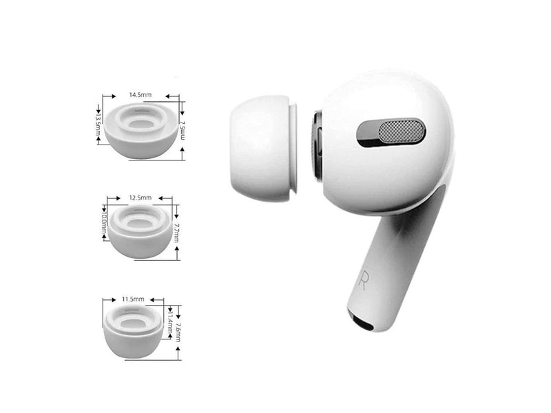 Tech-Protect  Ear Tips for AirPods Pro 1/2 in sizes S/M/L - White (3 pcs)