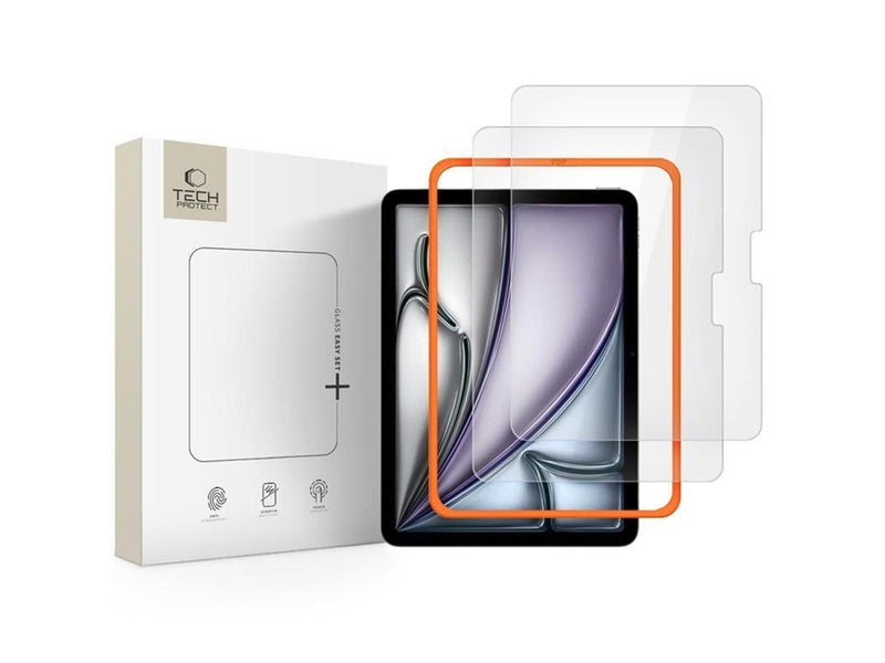 Tech-Protect Easy Set+ 2-pack Tempered Glass for iPad Air 11" (2024/2025/2026) - Clear