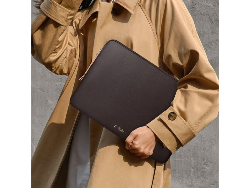 Tech-Protect Fleece Laptop Bag 13-14" - Brown