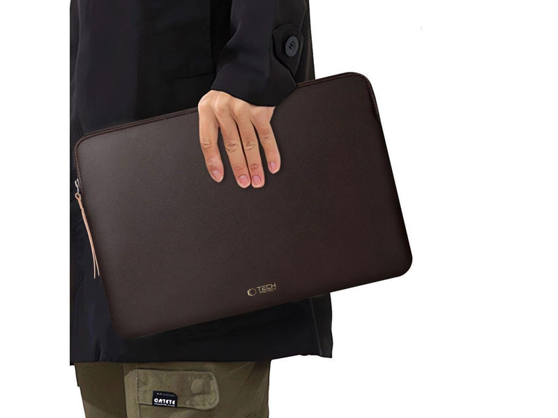 Tech-Protect Fleece Laptop Bag 13-14" - Brown