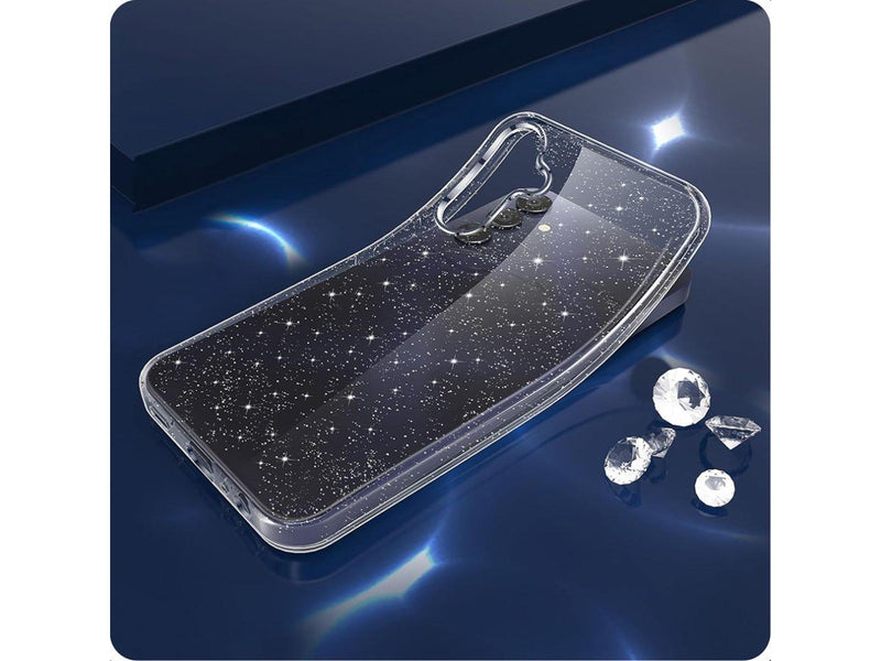 Tech-Protect FlexAir Case for Samsung Galaxy S25 - Clear Glitter