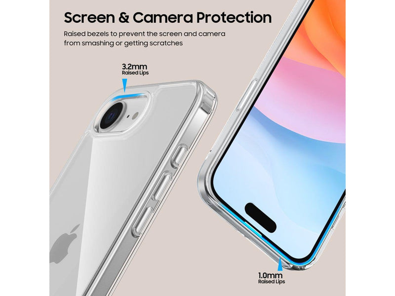 Tech-Protect FlexAir Hybrid Case for iPhone 16e / 17e - Transparent