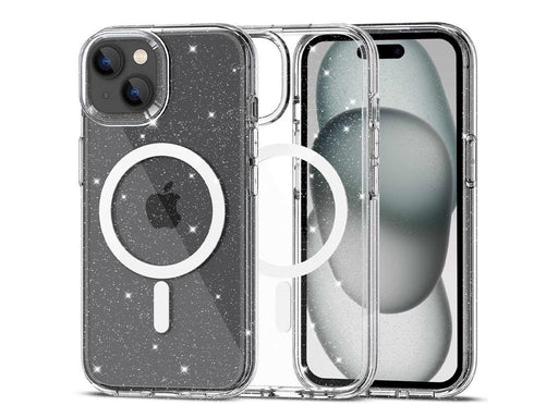 Tech-Protect FlexAir Hybrid MagSafe Case for iPhone 15 - Clear Glitter