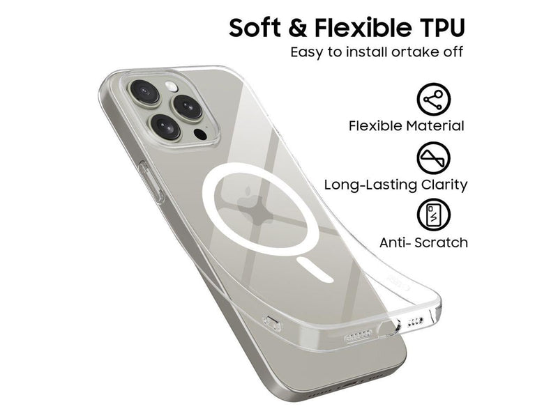 Tech-Protect  FlexAir MagSafe Case for iPhone 15 Pro - Clear