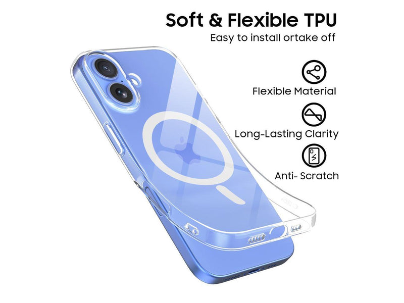 Tech-Protect FlexAir MagSafe Case for iPhone 16 - Transparent