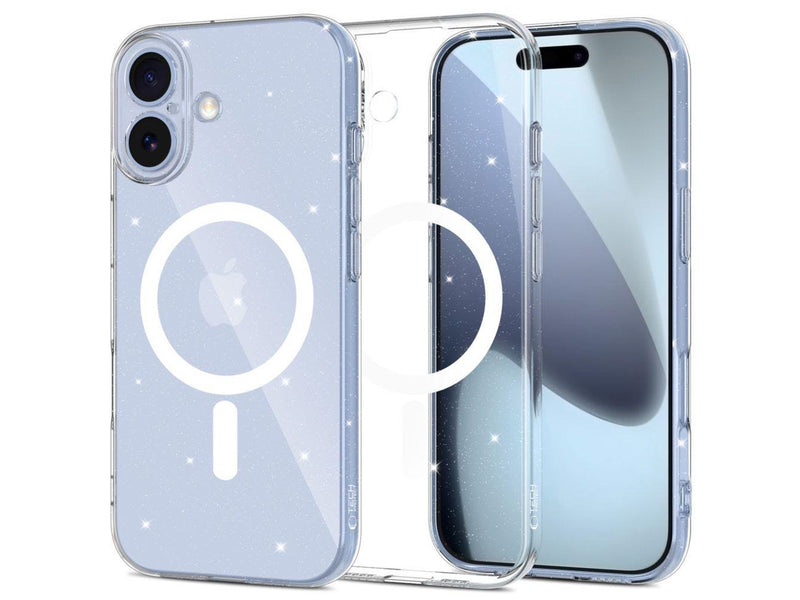 Tech-Protect FlexAir MagSafe Case for iPhone 17 - Clear Glitter
