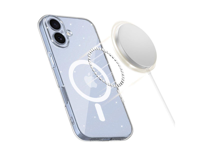 Tech-Protect FlexAir MagSafe Case for iPhone 17 - Clear Glitter