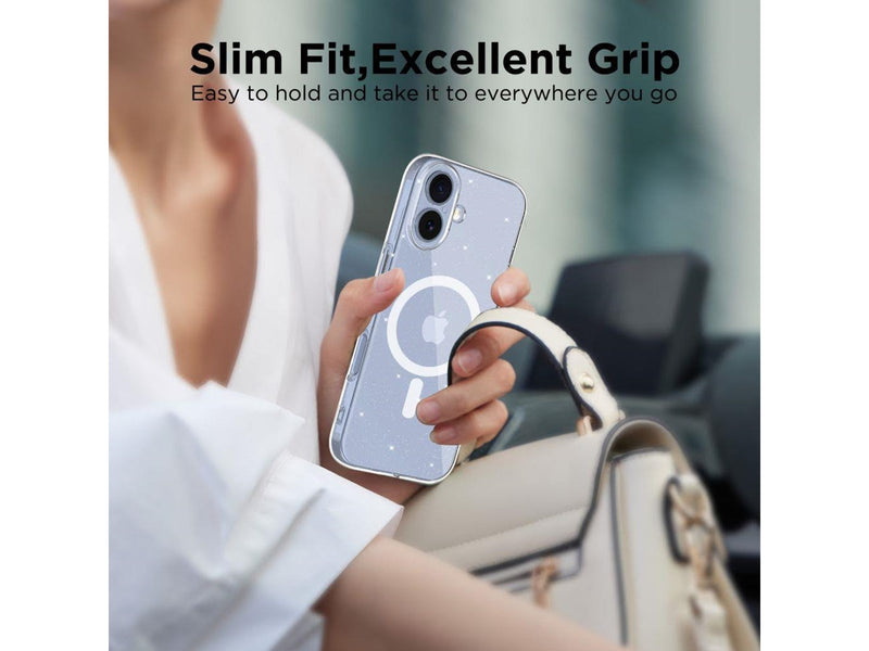 Tech-Protect FlexAir MagSafe Case for iPhone 17 - Clear Glitter
